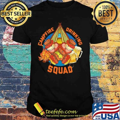 Camping Campfire Drinking Squad shirt