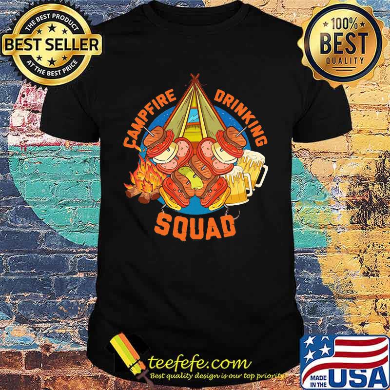 Camping Campfire Drinking Squad shirt