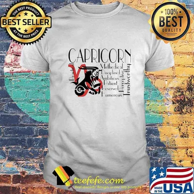 CAPRICORN PRACTICAL METHODICAL DISCIPLINED AMBITIOUS PATIENT RESERVED HUMEROUS PERCEPTIVE TRUSTWORTHY SHIRT