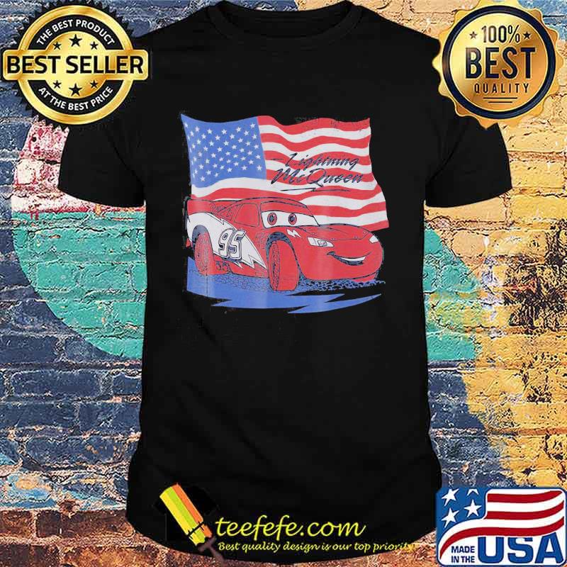 Car Lightning McQueen American Flag shirt Car Lightning McQueen American Flag shirt