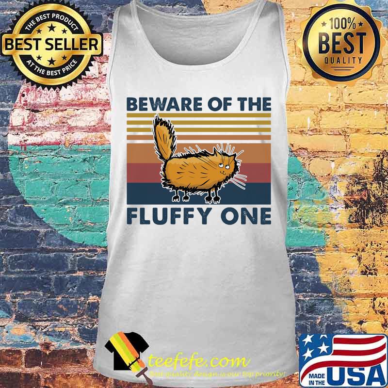 Cat Beware of the fluffy one vintage retro s Tank top Cat Beware of the fluffy one vintage retro s Tank top