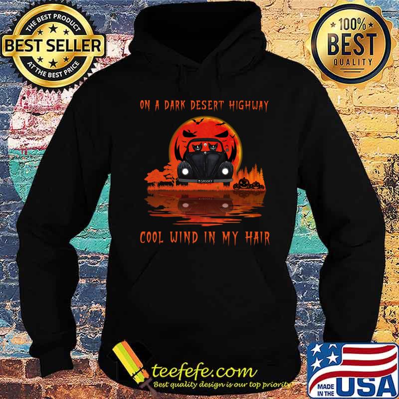 Cat driving car on a dark desert highway cool wind in my hair moon s Hoodie Cat driving car on a dark desert highway cool wind in my hair moon s Hoodie