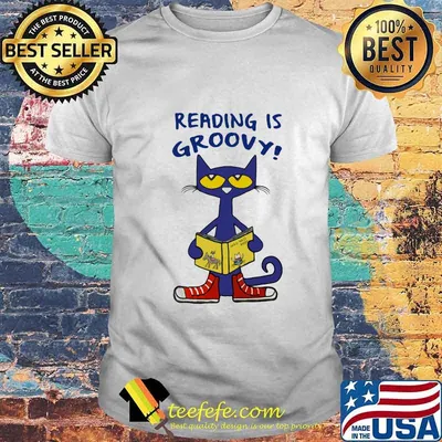 Cat reading is groovy shirt
