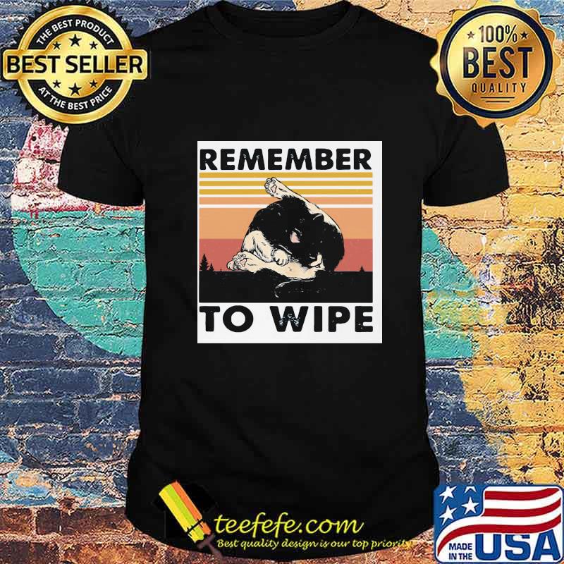 Cat remember to wipe vintage retro shirt