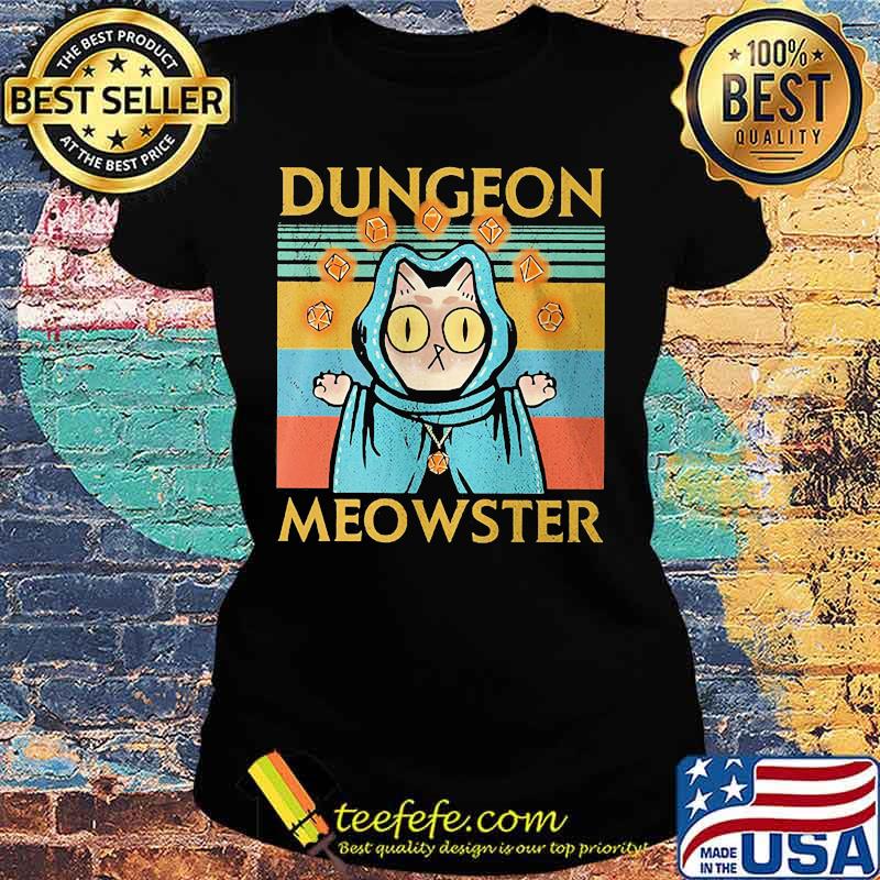 Cat witch dungeon meowster vintage retro s Ladies tee Cat witch dungeon meowster vintage retro s Ladies tee