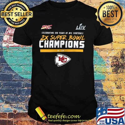 Celebrating 100 years of nfl football 2x super bowl champions kansas city chefs shirt