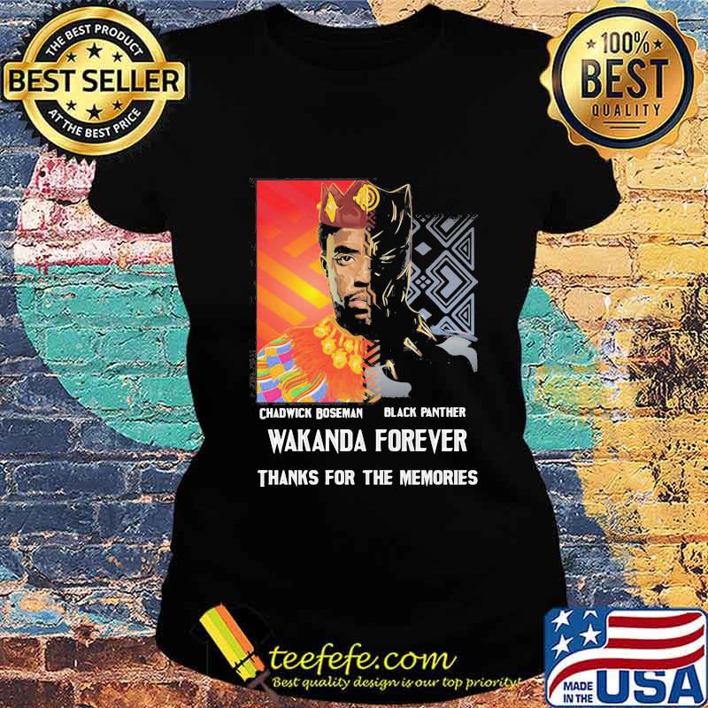 Chadwick Boseman black panther 1976 2020 thank you for the memories signature s Ladies tee Chadwick Boseman black panther 1976 2020 thank you for the memories signature s Ladies tee