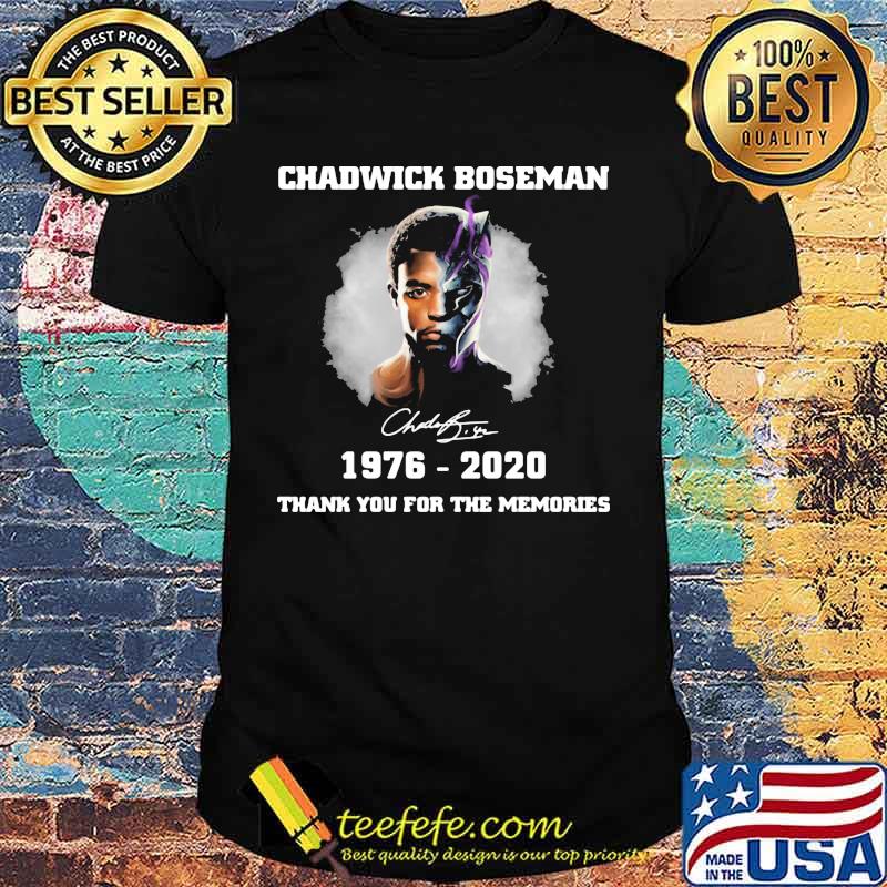 Chadwick Boseman black panther wakanda forever thank you for the memories signature shirt Chadwick Boseman black panther wakanda forever thank you for the memories signature shirt