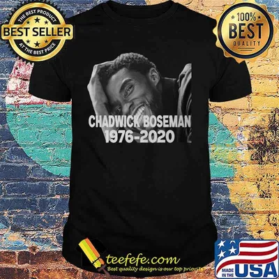 Chadwick boseman rip black panther actor 1977 2020 smiling picture shirt