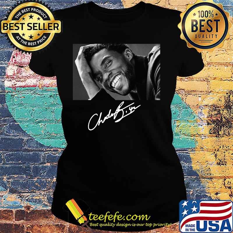 Chadwick cast black panther signature s Ladies tee Chadwick cast black panther signature s Ladies tee