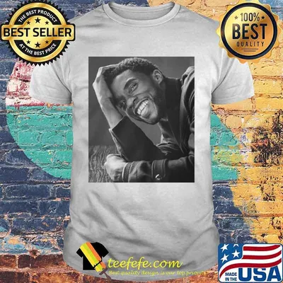 Chadwick rip black panther actor smiling picture shirt