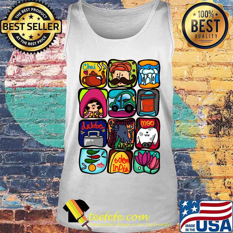Chai dabba moo 60km india art elephant s Tank top Chai dabba moo 60km india art elephant s Tank top
