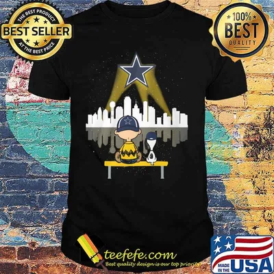 Charlie brown and snoopy dallas cowboys football shirt