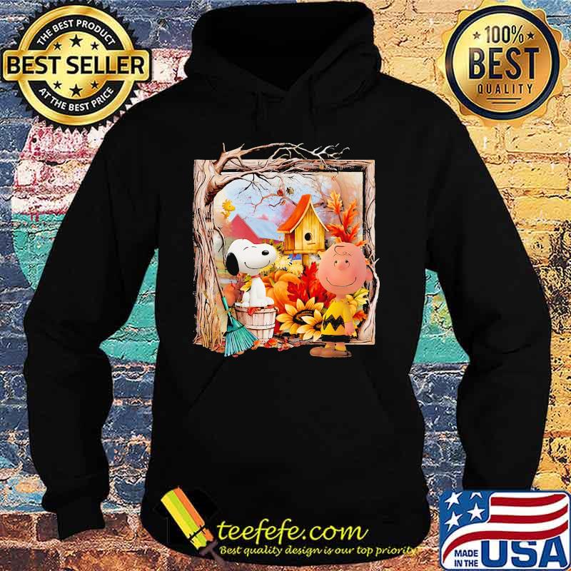 Charlie brown and snoopy fall maple leaves sunflowers s Hoodie Charlie brown and snoopy fall maple leaves sunflowers s Hoodie