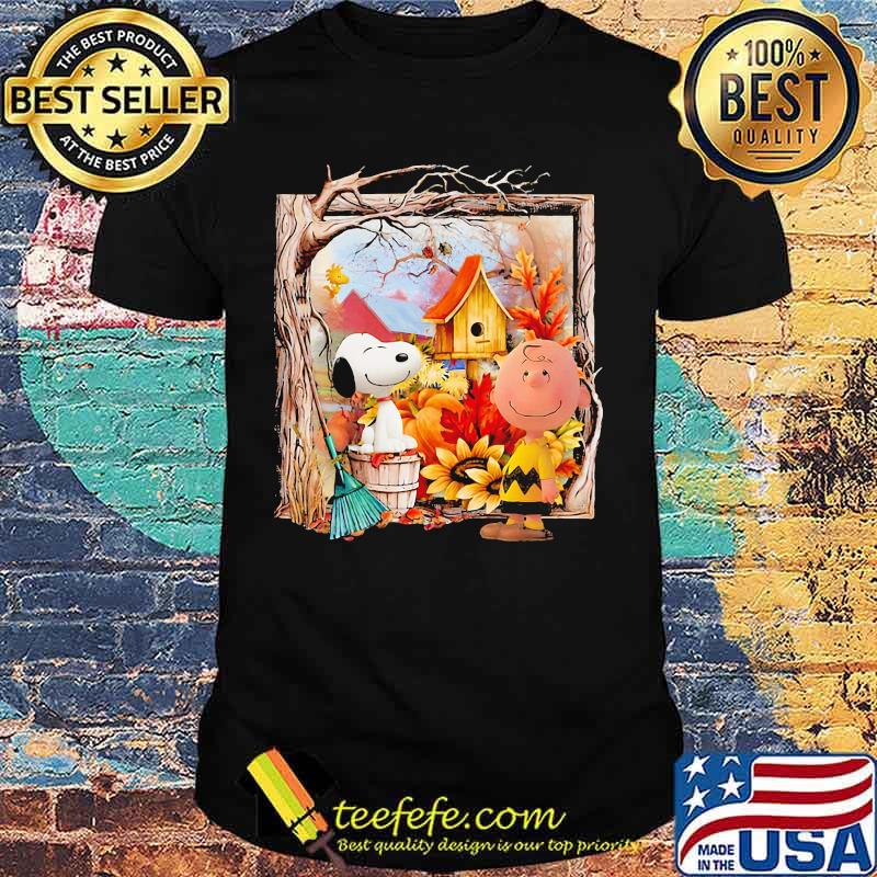 Charlie brown and snoopy fall maple leaves sunflowers shirt Charlie brown and snoopy fall maple leaves sunflowers shirt