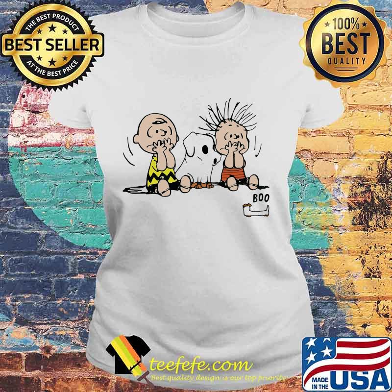 Charlie brown snoopy and linus van pelt boo dog s Laides tee Charlie brown snoopy and linus van pelt boo dog s Laides tee