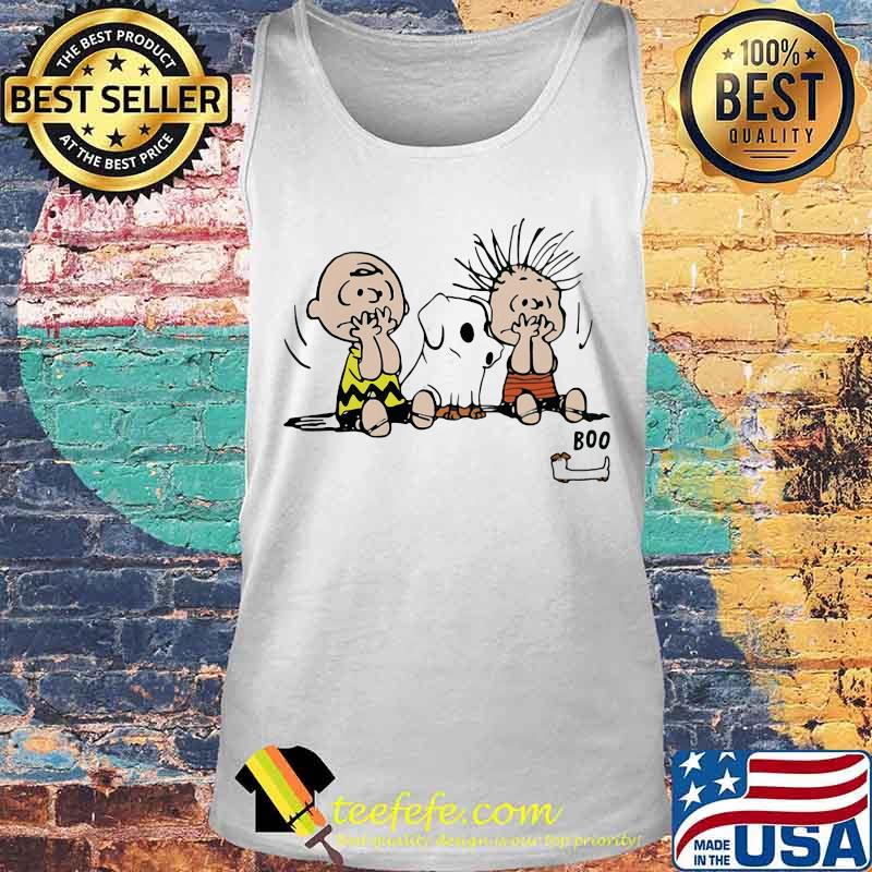 Charlie brown snoopy and linus van pelt boo dog s Tank top Charlie brown snoopy and linus van pelt boo dog s Tank top