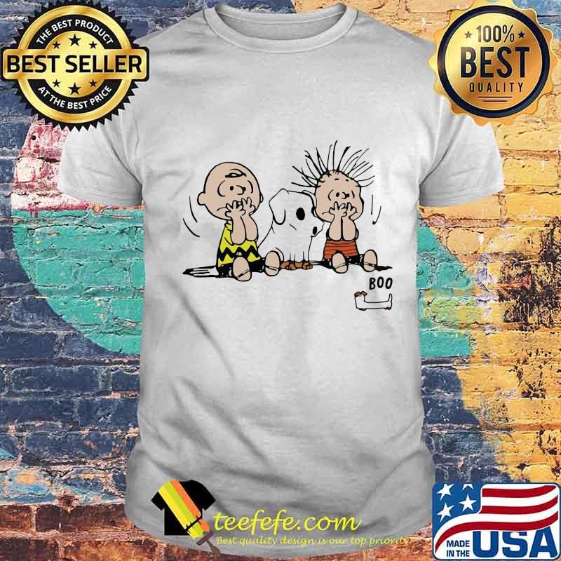 Charlie brown snoopy and linus van pelt boo dog shirt Charlie brown snoopy and linus van pelt boo dog shirt