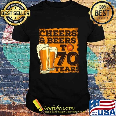 Cheers and Beers to 70 Years - 70th Birthday Gift Long Sleeve T-Shirt