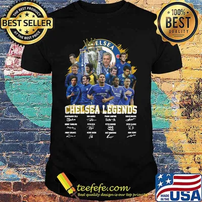 Chelsea legends players signatures shirt