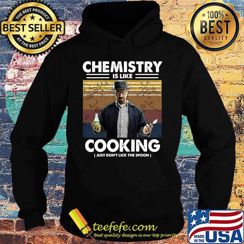 Chemistry is like cooking just don't lick the spoon vintage retro black s Hoodie Chemistry is like cooking just don't lick the spoon vintage retro black s Hoodie