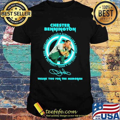 Chester bennington thank you for the memories signature shirt