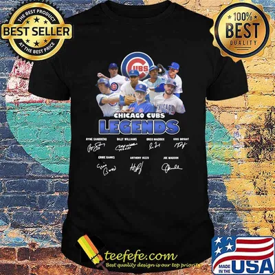 Chicago cubs baseball legends players signatures shirt