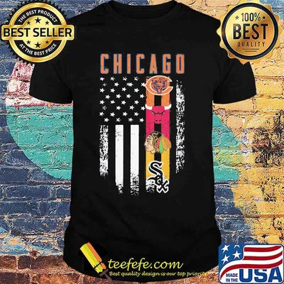 Chicago logo american flag independence day shirt
