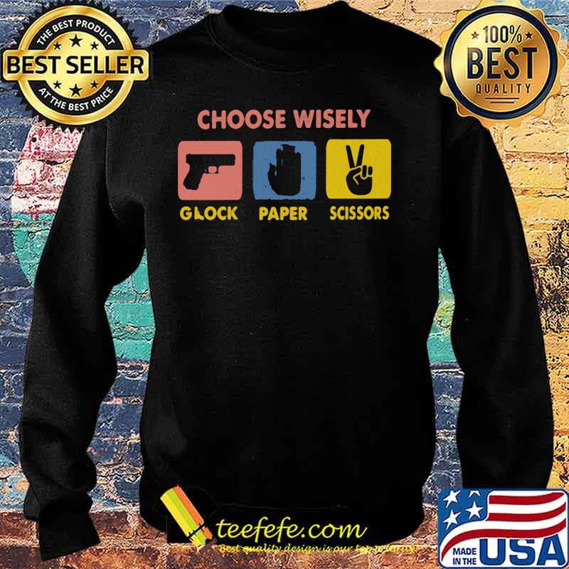 Choose wisely glock paper scissors vintage s Sweater Choose wisely glock paper scissors vintage s Sweater