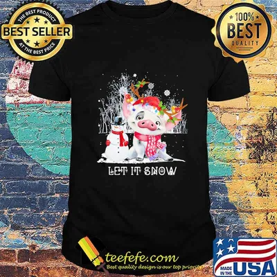 Christmas Pig Let It Snow shirt