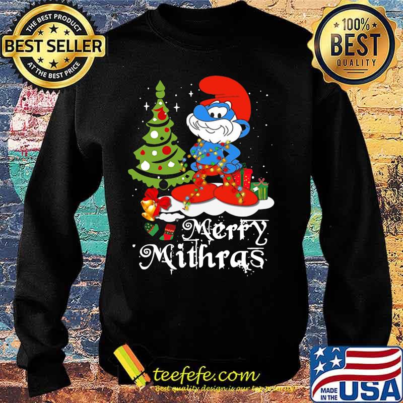 Christmas the smurfs merry mithras s Sweater Christmas the smurfs merry mithras s Sweater