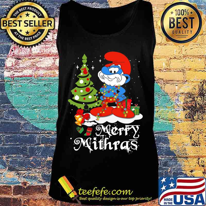Christmas the smurfs merry mithras s Tank top Christmas the smurfs merry mithras s Tank top