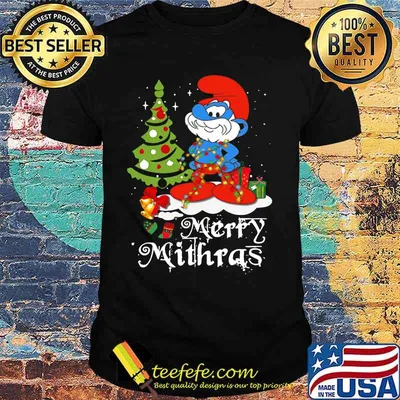 Christmas the smurfs merry mithras shirt
