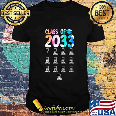 Class of 2033 Grow With Me, With Space For Checkmarks T-Shirt