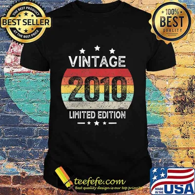 Classic 10th Birthday Gift Vintage Retro Distressed 2010 T-Shirt