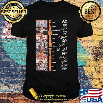 Clemson tigers football players signatures shirt