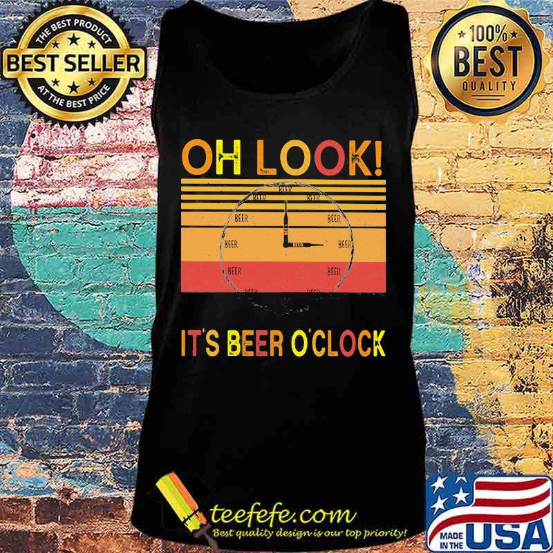 Clock OH Look It's Beer O'clock Vintage Retro s Tank top Clock OH Look It's Beer O'clock Vintage Retro s Tank top