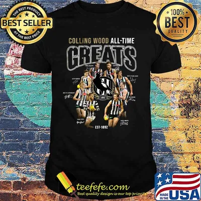 Collingwood all time great signatures shirt