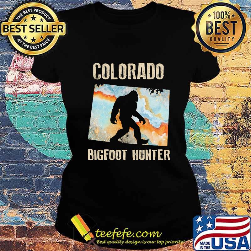Colorado bigfoot hunter sunset s Ladies tee Colorado bigfoot hunter sunset s Ladies tee