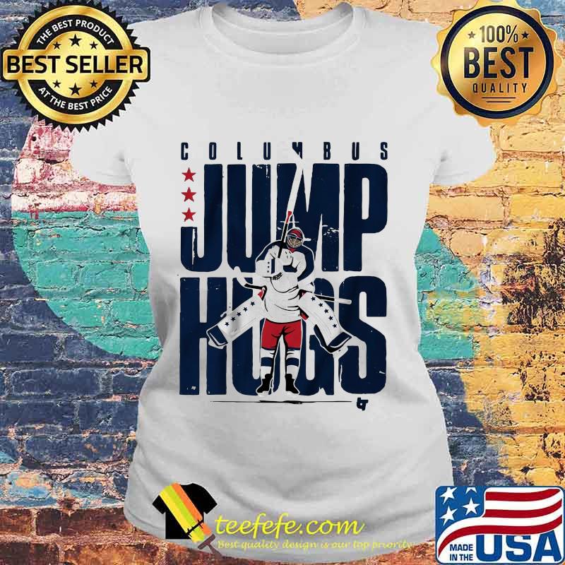 Columbus jump hugs hockey s Laides tee Columbus jump hugs hockey s Laides tee