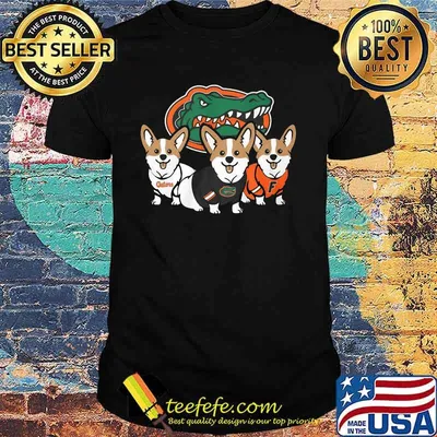 Corgi dog florida gators logo shirt