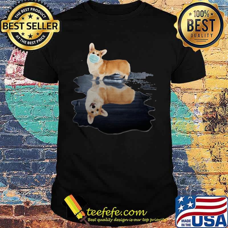 Corgi dog mask water reflection shirt
