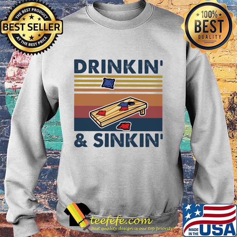 Cornhole Drinkin' and Sinkin' vintage retro s Sweater Cornhole Drinkin' and Sinkin' vintage retro s Sweater