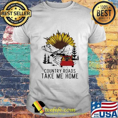 COUNTRY ROADS TAKE ME HOME CAT TRUCK SUNFLOWER SHIRT