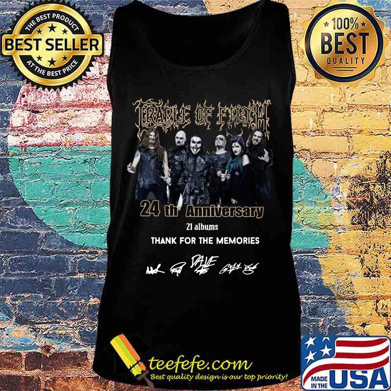 Cradle of filth 24th anniversary 21 albums thank you for the memories signatures s Tank top Cradle of filth 24th anniversary 21 albums thank you for the memories signatures s Tank top