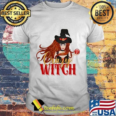 Crazy Witch Redhead Girl Haloween Shirt