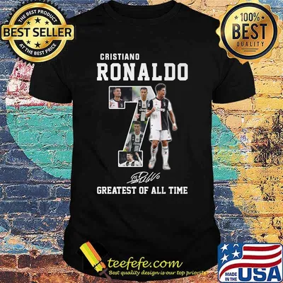 Cristiano ronaldo 7 greatest of all time signature shirt