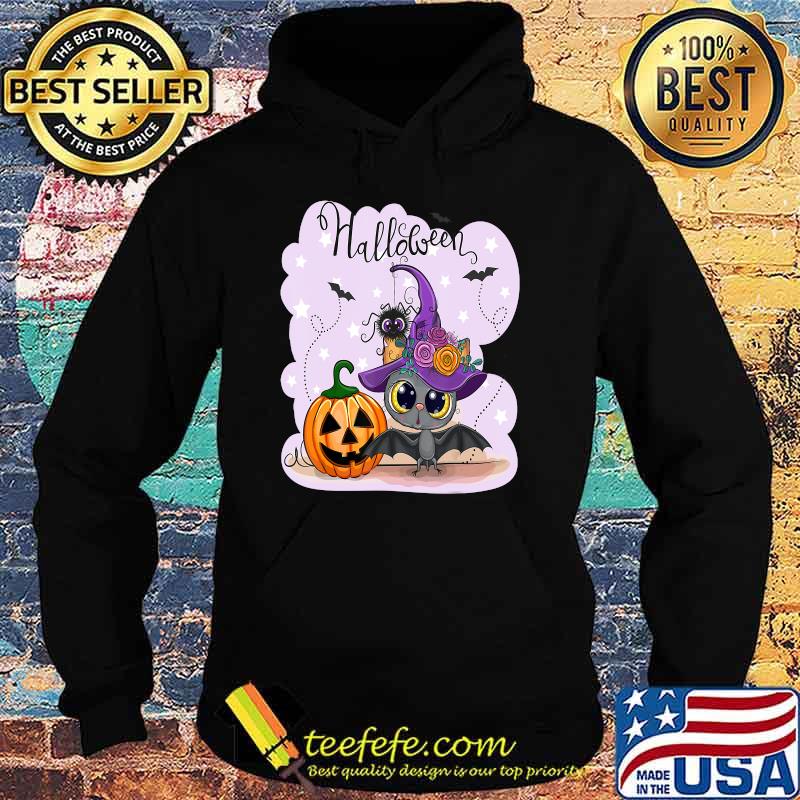 Cute Halloween with a Pumpkin and a Bat T-Shirt Hoodie Cute Halloween with a Pumpkin and a Bat T-Shirt Hoodie