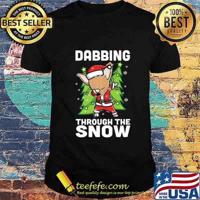 Dabbing Through The Snow Chihuahua Christmas Dog Premium T-Shirt