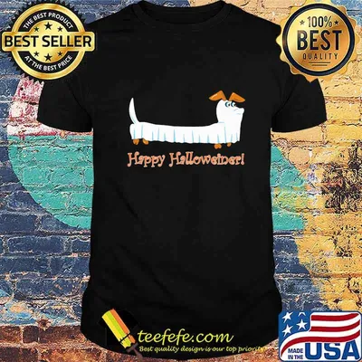 Dachshund Ghost Happy Halloweiner Shirt